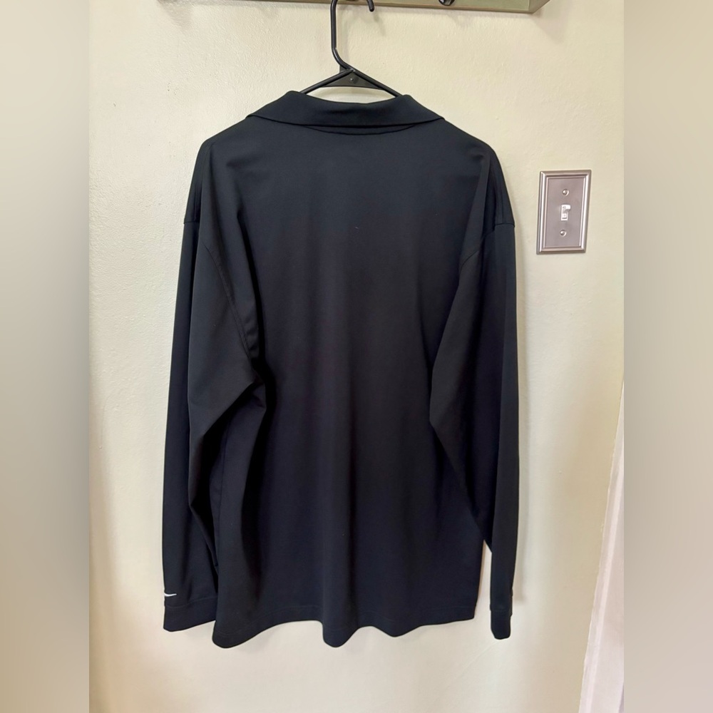 Nike Men's Black Long Sleeve Golf Dry-fit Polo - Picture 3 of 8